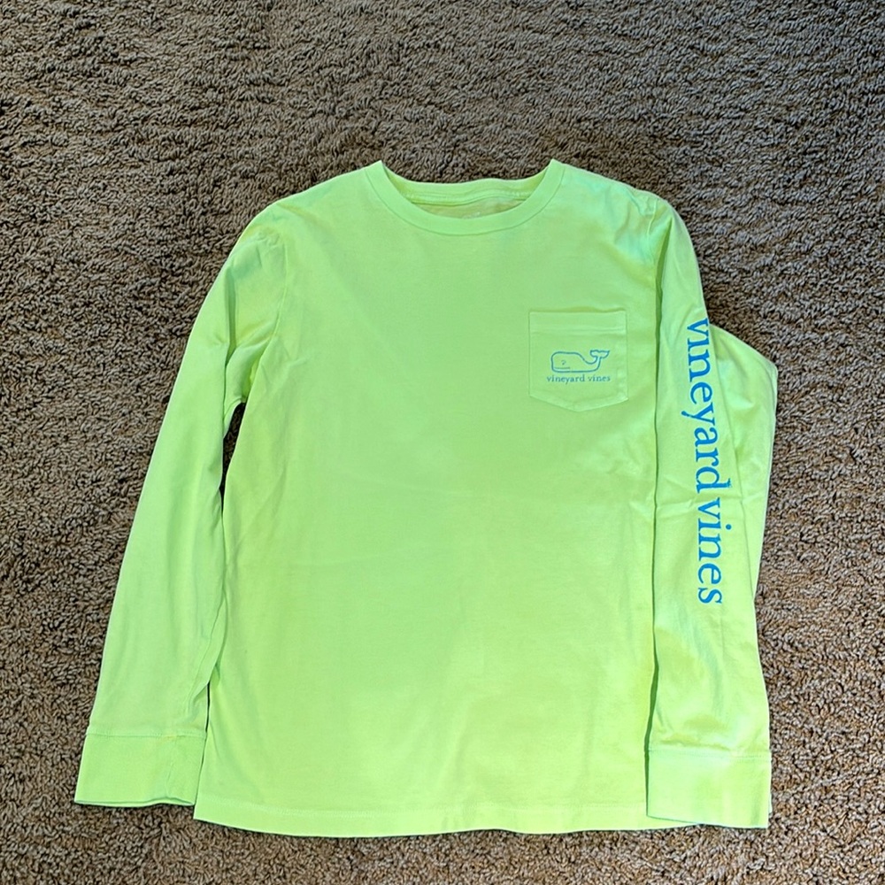 Vineyard Vines Neon Green Whale Tee